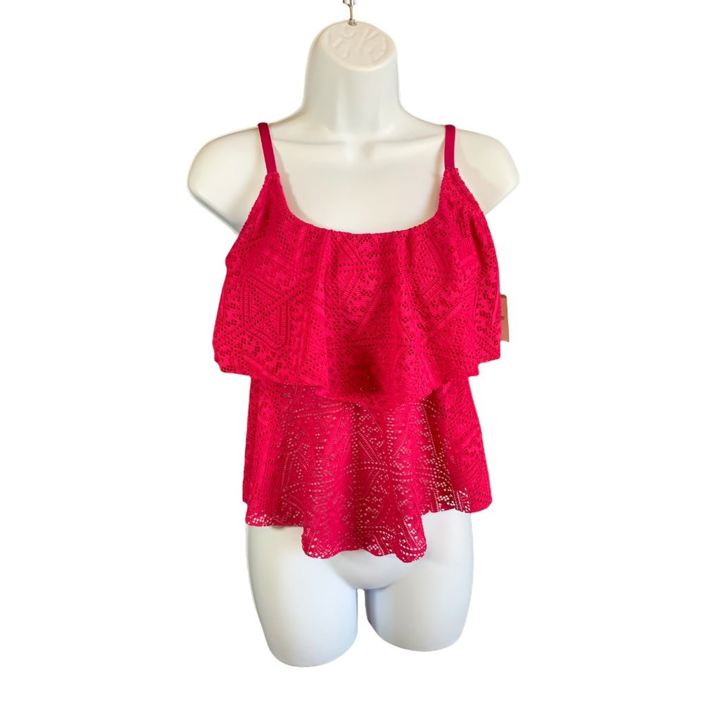 Liz Claiborne Tankini Swimsuit Top Size 6